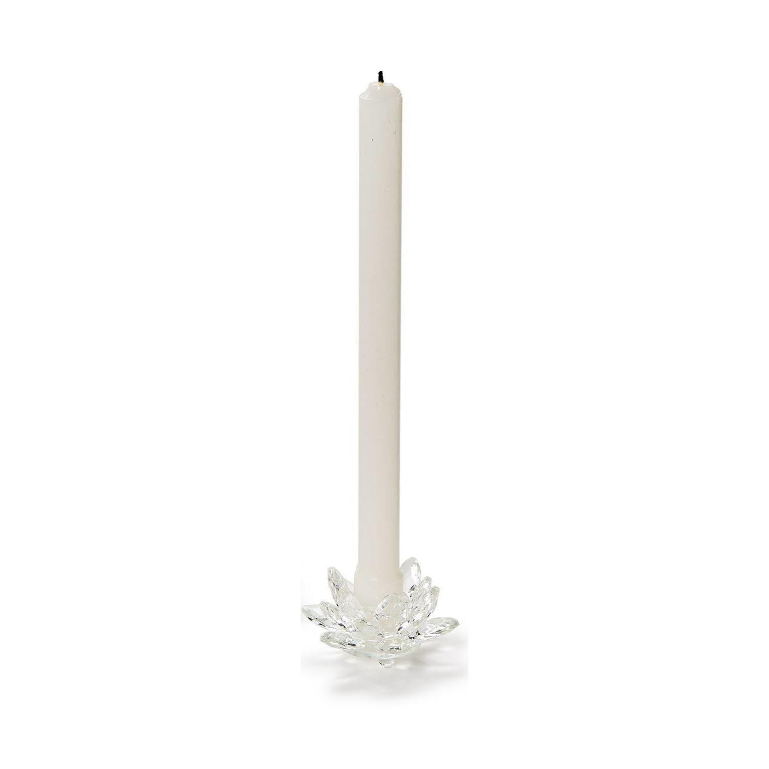 Lotus Flower Crystal Taper Candleholder